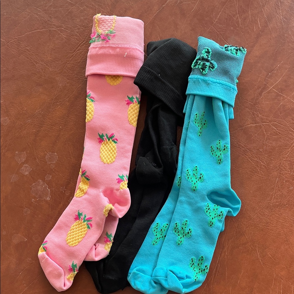 Compression socks Pineapple and Cactus Patterned Women's Socks